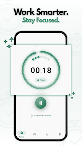 Pomorix screenshot 1: homepage and timer screen