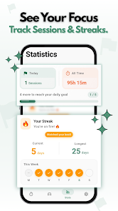 Pomorix screenshot 3: progress statistics
